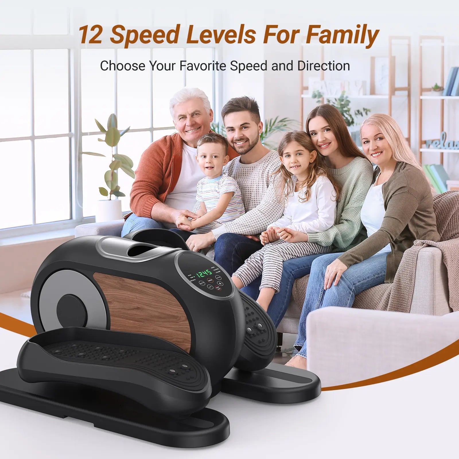 Under Desk Elliptical Machine with Remote Control